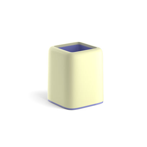 Picture of PEN HOLDER FORTE PASTEL YELLOW WITH VIOLET INSIDE